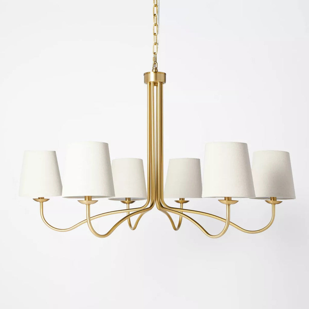 Kvennuvyn Modern Minimalist Metal Fabric Chandelier
