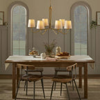 Kvennuvyn Modern Minimalist Metal Fabric Chandelier