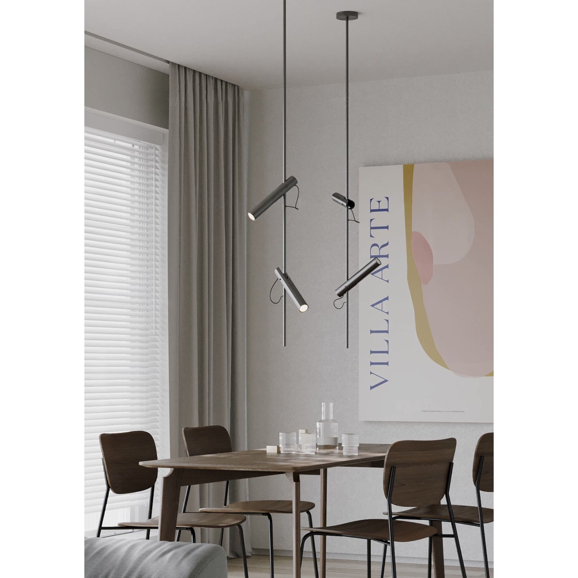 Jarnbruvyi Modern Minimalist Line Metal Pendant Light