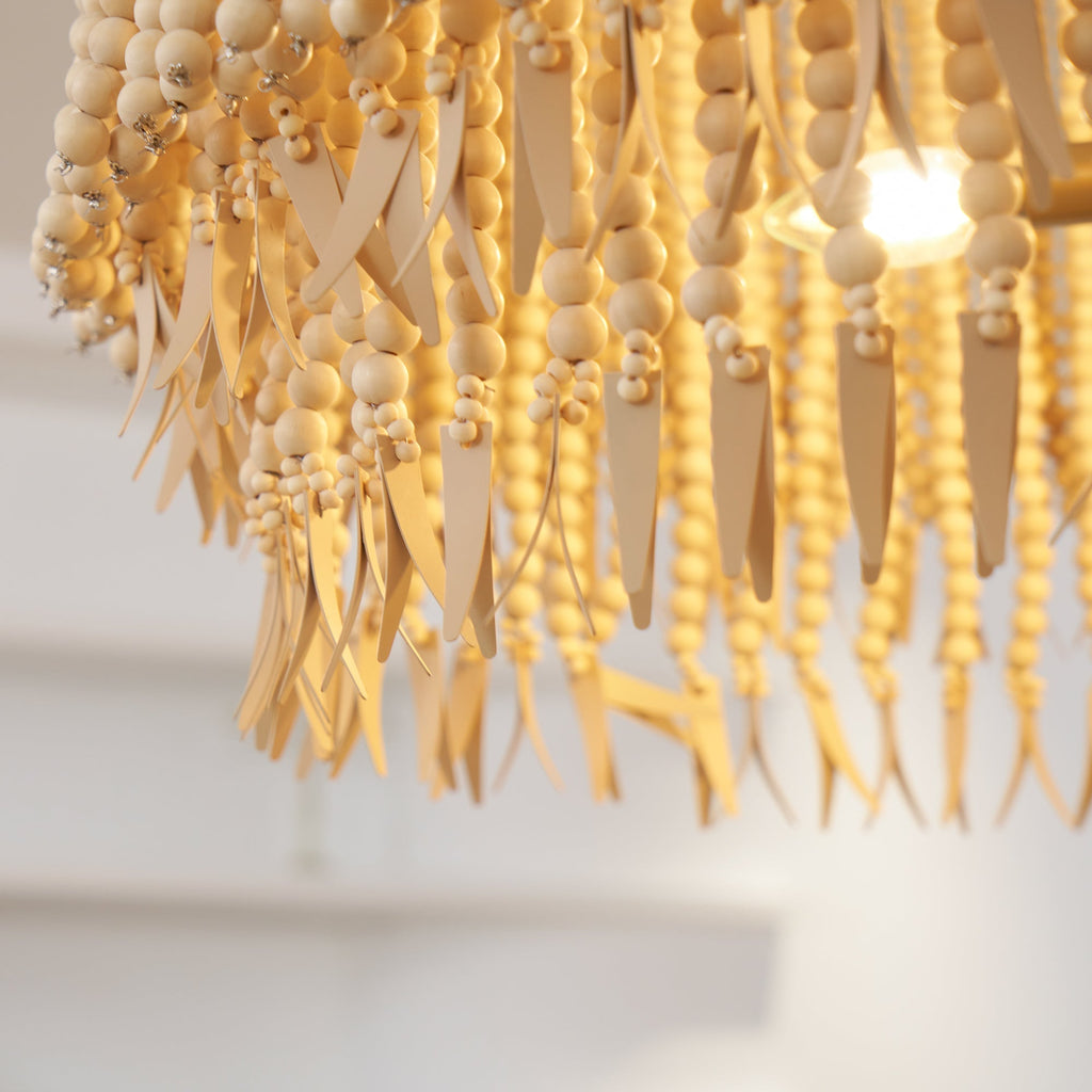 Odette Chandelier Wood and Coconut beads
