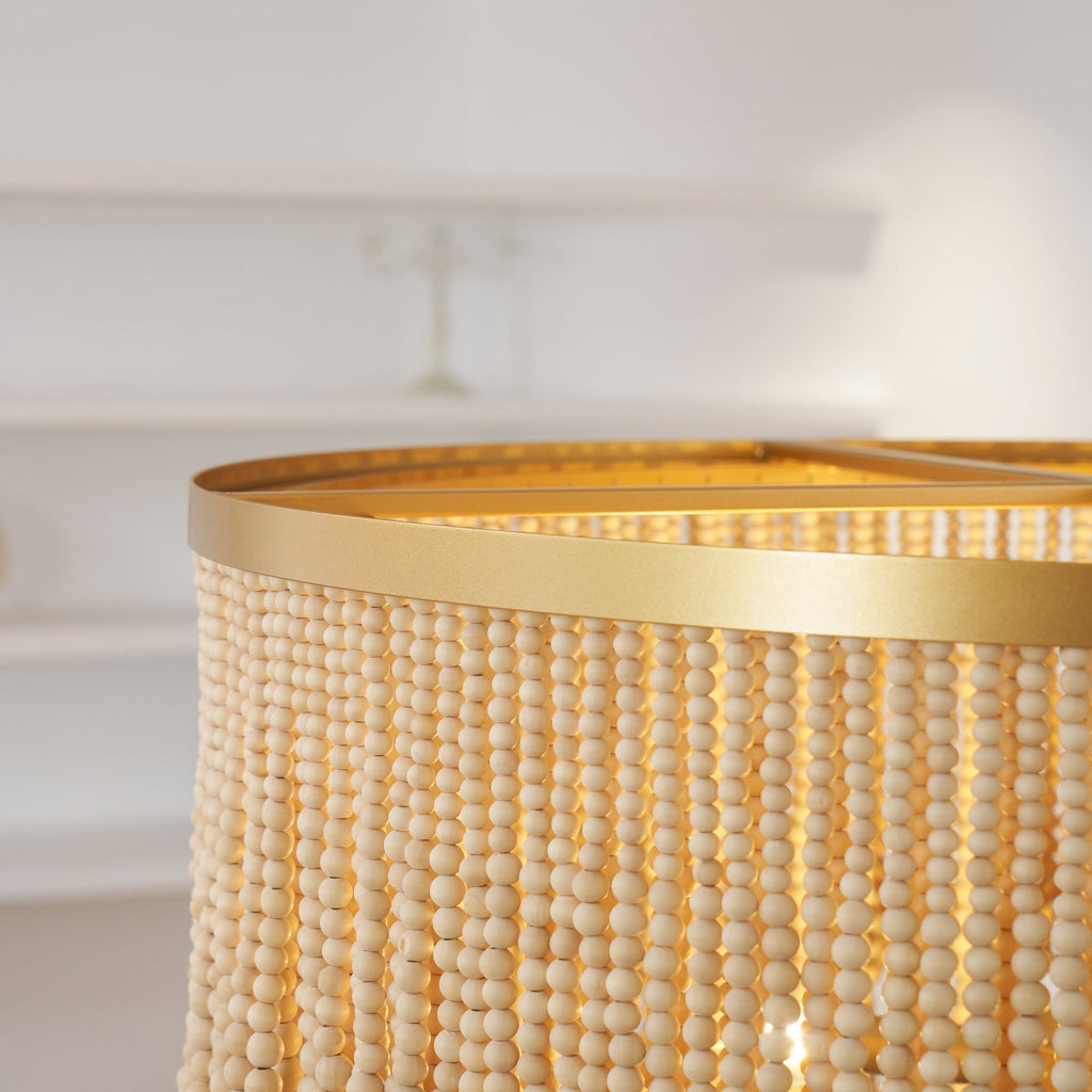 Odette Chandelier Wood and Coconut beads