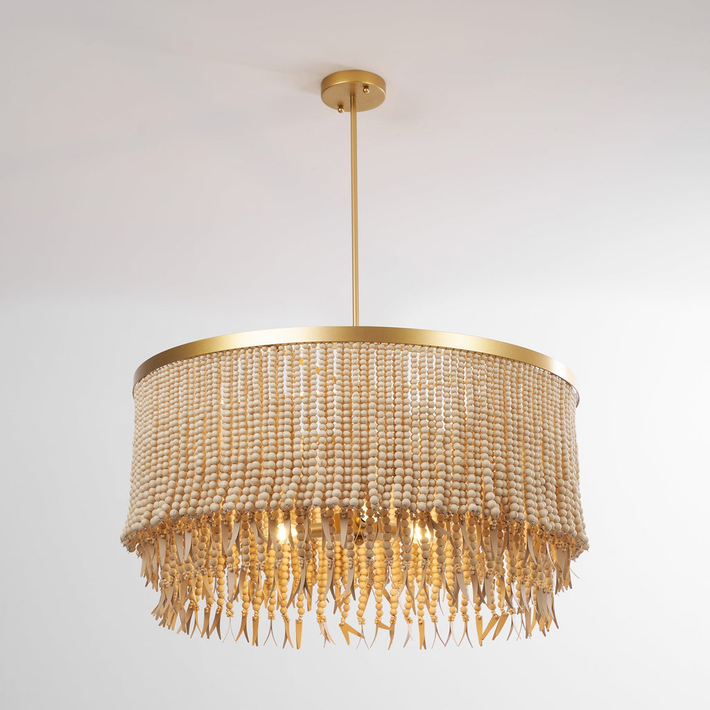 Odette Chandelier Wood and Coconut beads