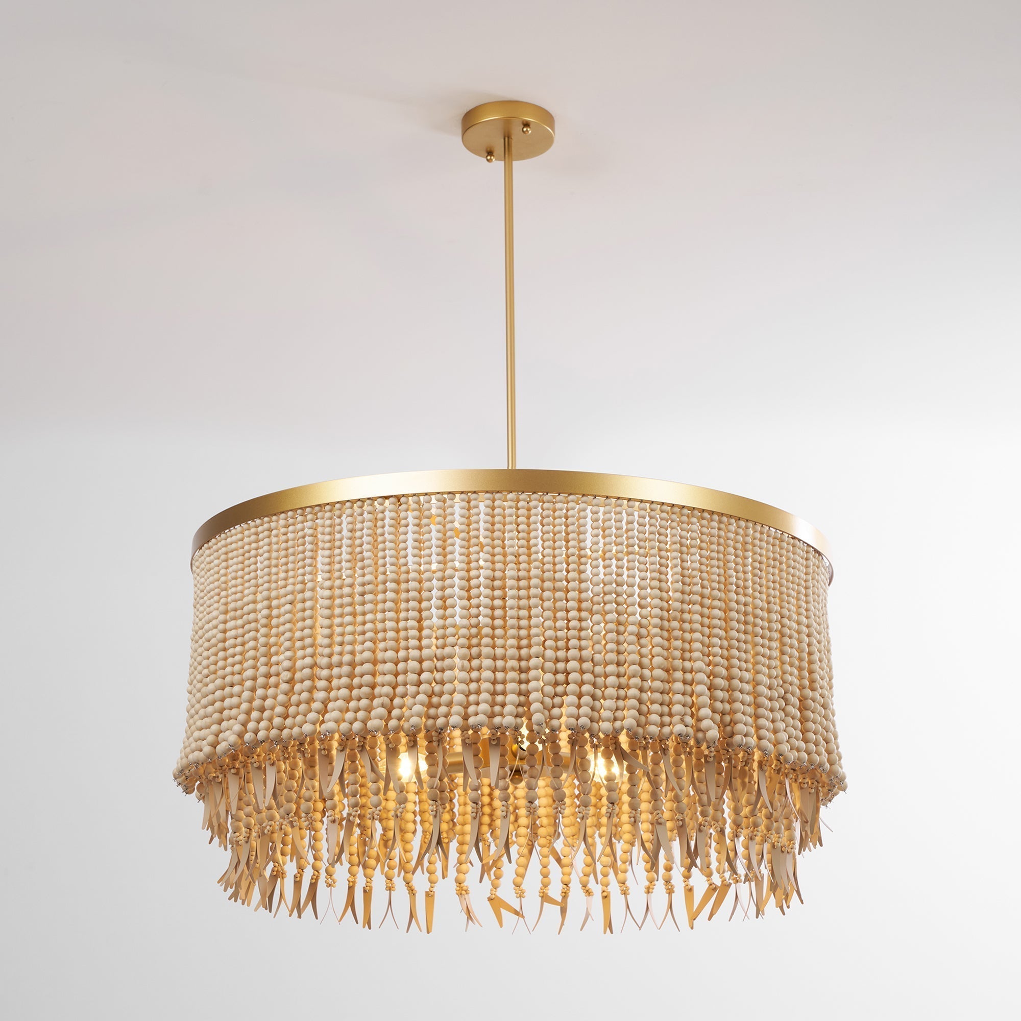 Odette Chandelier Wood and Coconut beads