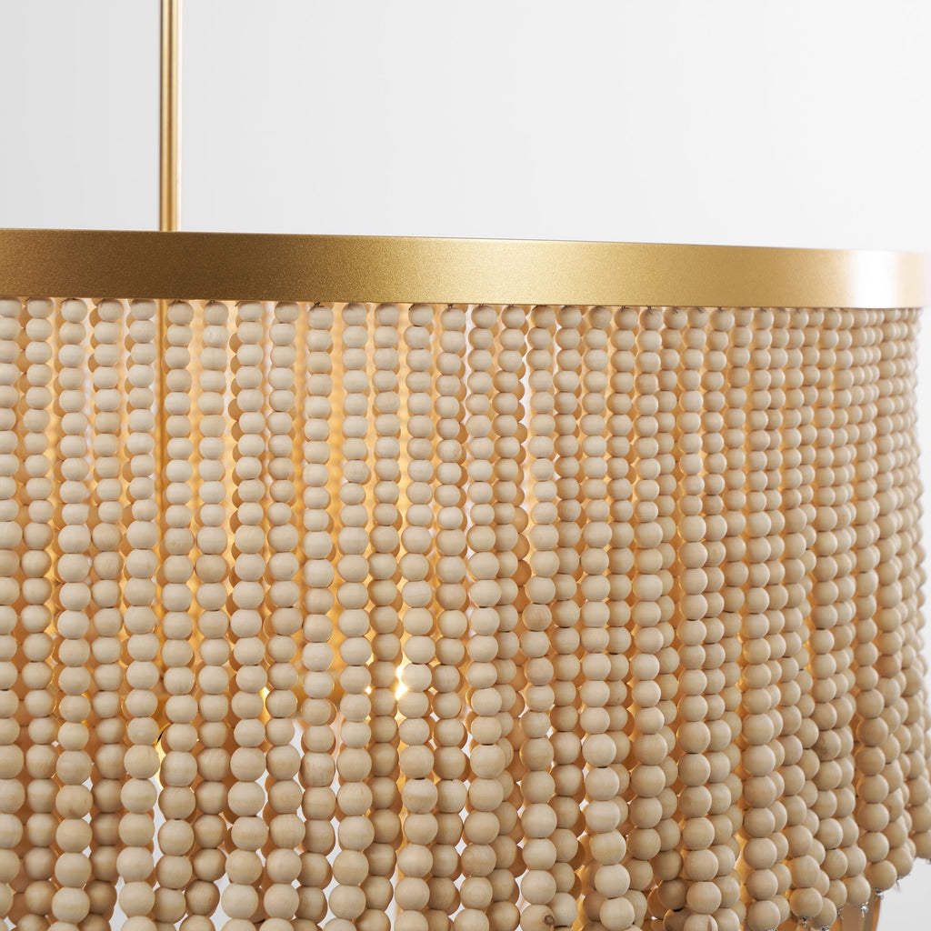 Odette Chandelier Wood and Coconut beads
