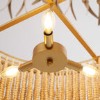 Odette Chandelier Wood and Coconut beads