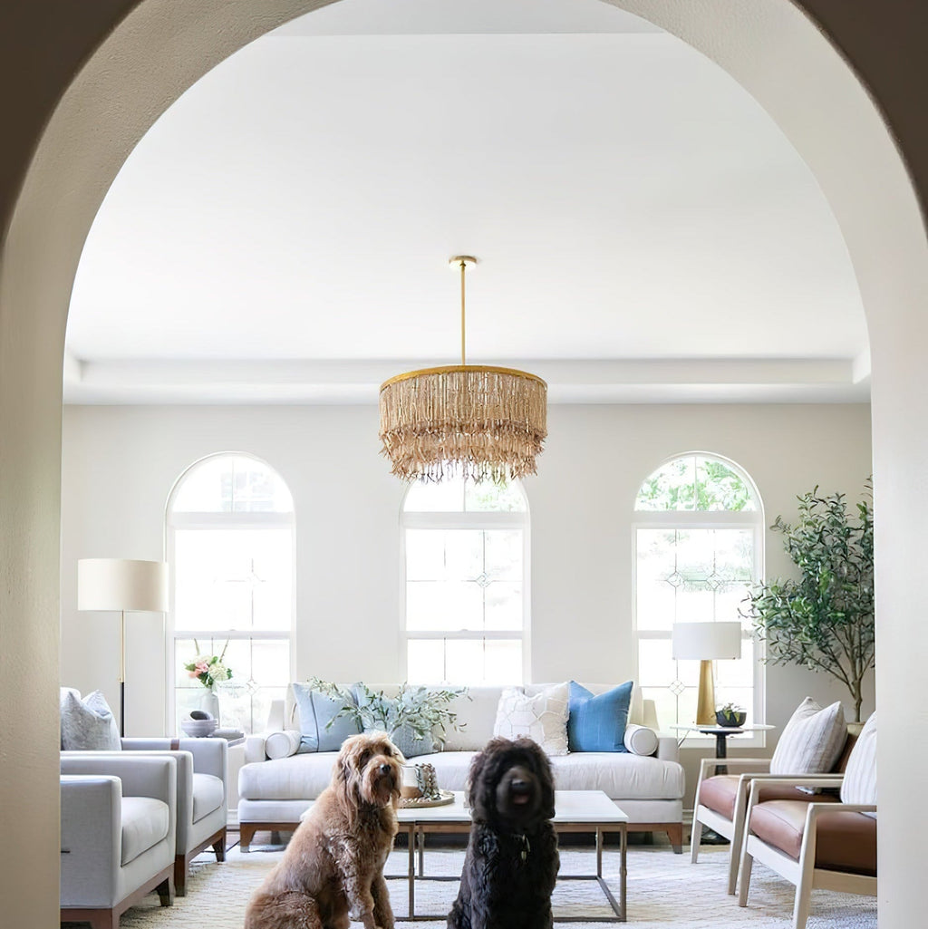 Odette Chandelier Wood and Coconut beads