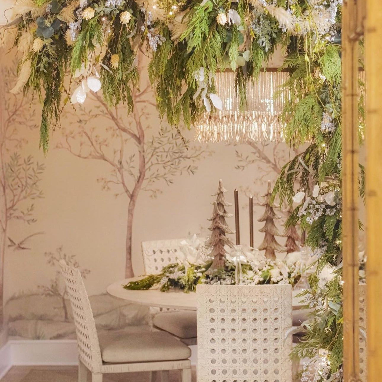 Odette Chandelier Wood and Coconut beads