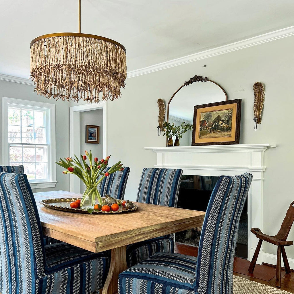 Odette Chandelier Wood and Coconut beads