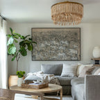 Odette Chandelier Wood and Coconut beads