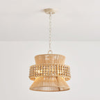 Kvennuvyi Natural Antigua Brown Metal Pendant Lamp