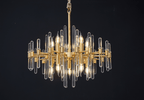 Solara Chandelier Antique Brass Starburst