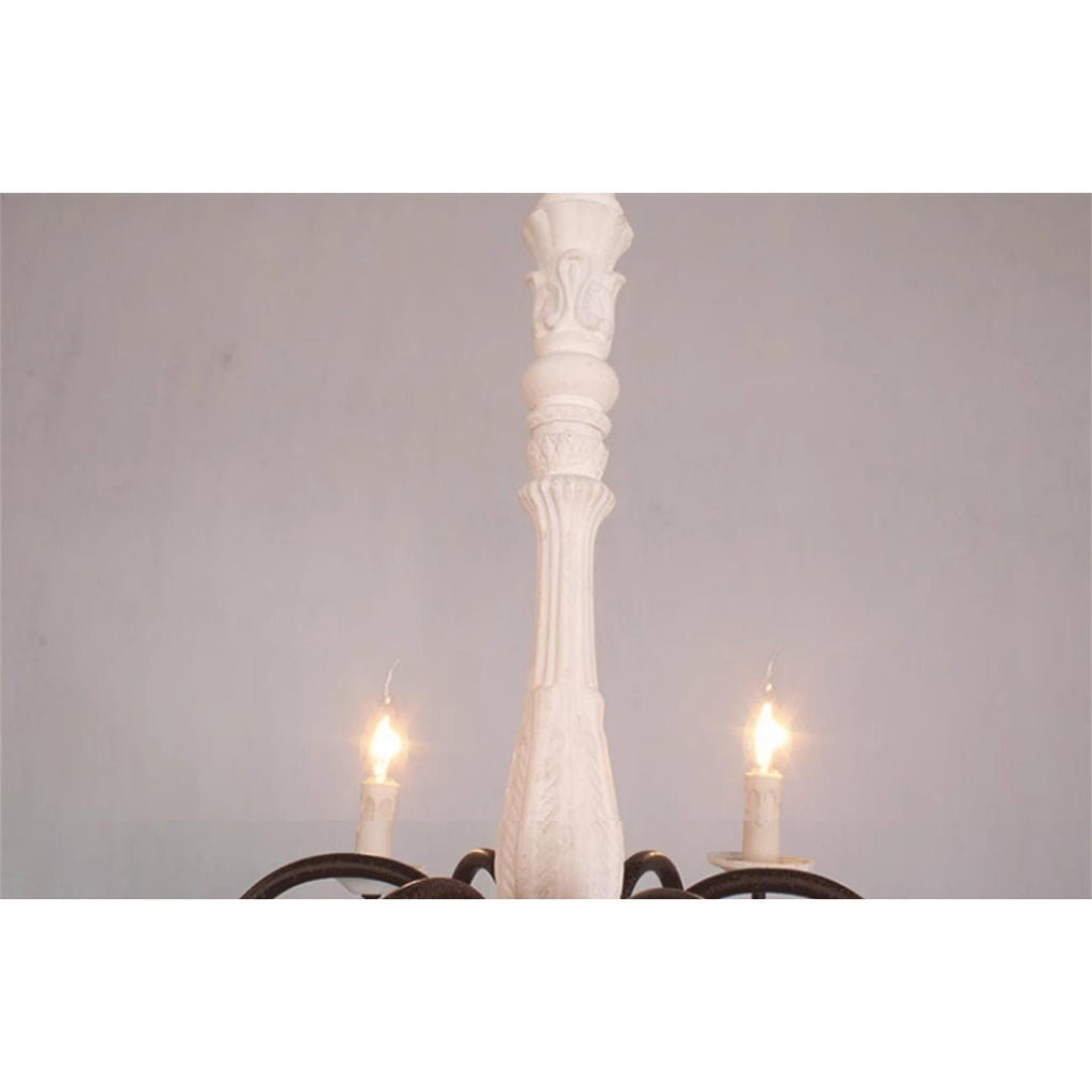 Ljomuvyi Traditional Farmhouse Metal Wood Chandelier