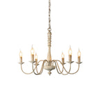 Ljomuvyi Traditional Farmhouse Metal Wood Chandelier