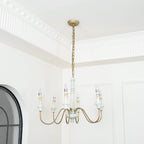 Ljomuvyi Traditional Farmhouse Metal Wood Chandelier