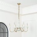 Ljomuvyi Traditional Farmhouse Metal Wood Chandelier