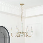 Ljomuvyi Traditional Farmhouse Metal Wood Chandelier