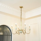 Ljomuvyi Traditional Farmhouse Metal Wood Chandelier