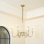 Ljomuvyi Traditional Farmhouse Metal Wood Chandelier