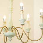 Ljomuvyi Traditional Farmhouse Metal Wood Chandelier