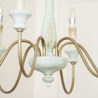 Ljomuvyi Traditional Farmhouse Metal Wood Chandelier