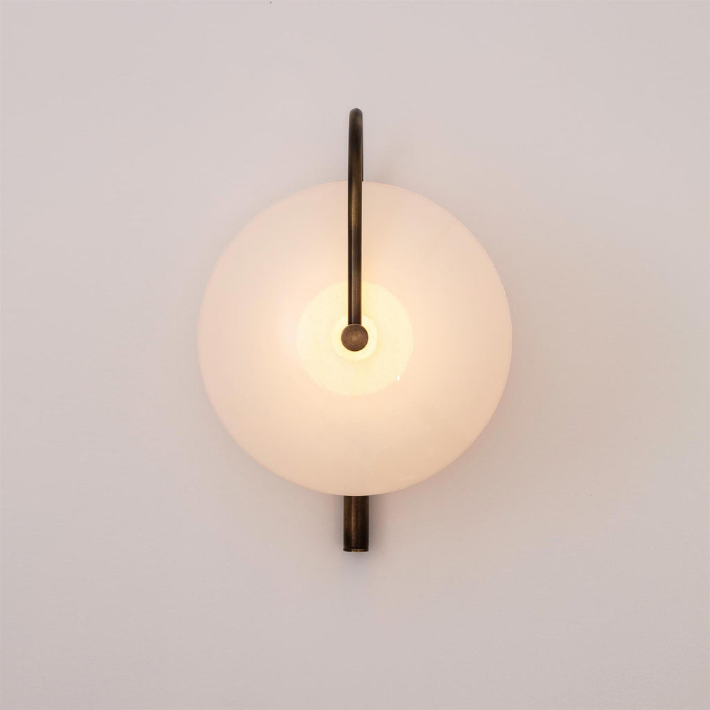 Norduvyn Modern Minimalist Art Metal Glass Wall Lamp