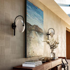 Norduvyn Modern Minimalist Art Metal Glass Wall Lamp