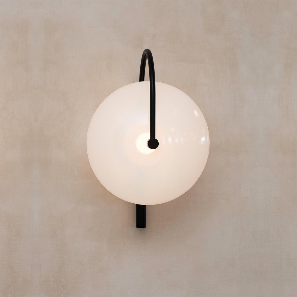 Norduvyn Modern Minimalist Art Metal Glass Wall Lamp