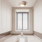 Zadoraris Ceiling Light to Discs Stacked in Travertine - Kingsley Beaumont
