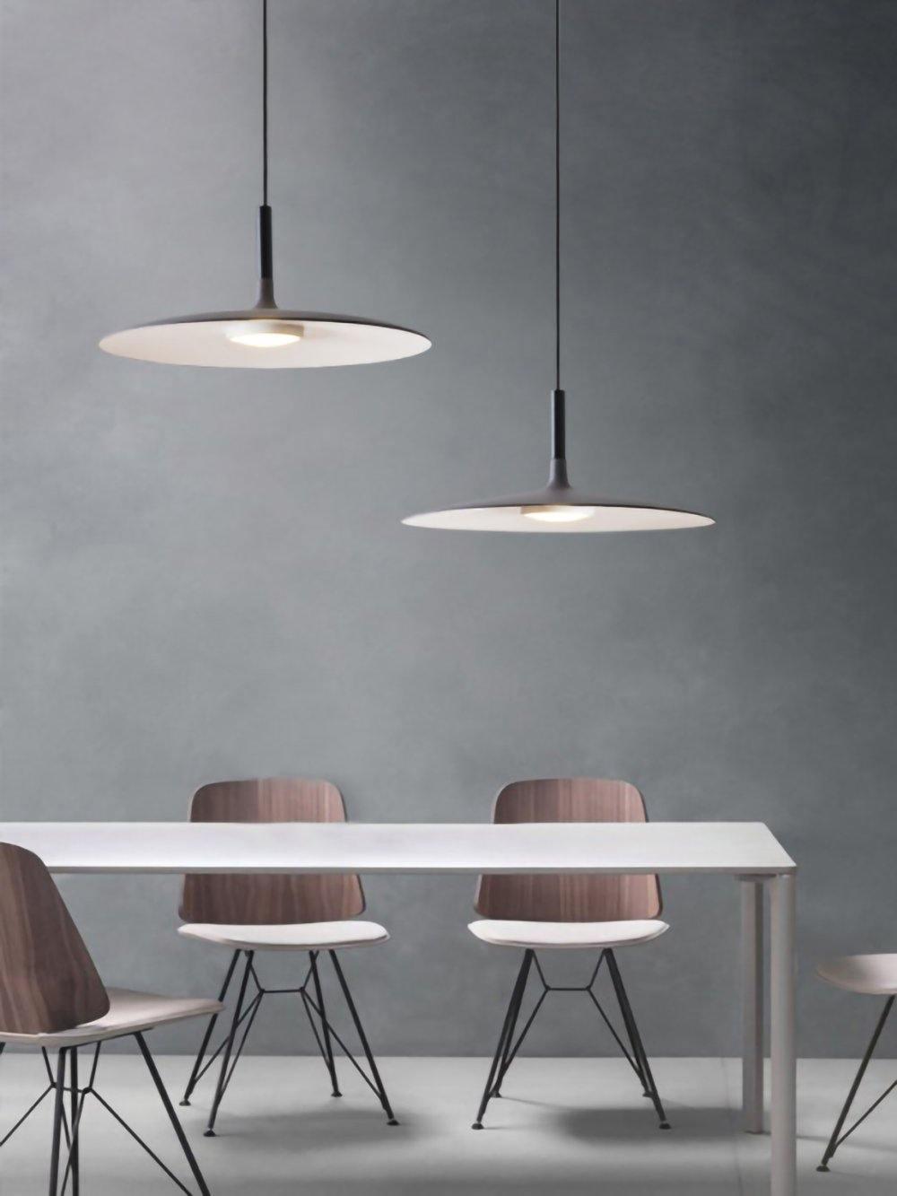 Lustra Pendant Lamp Aluminum Flat Disc