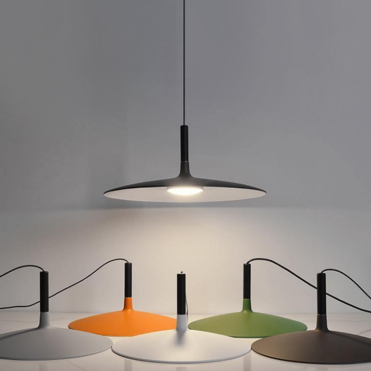 Lustra Pendant Lamp Aluminum Flat Disc