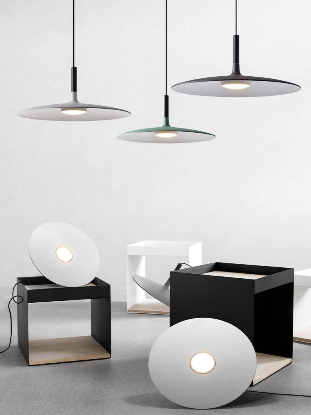Lustra Pendant Lamp Aluminum Flat Disc
