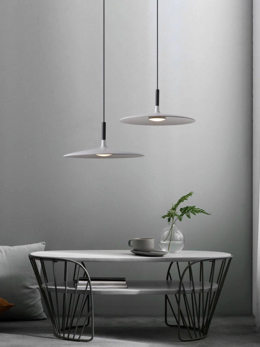 Lustra Pendant Lamp Aluminum Flat Disc