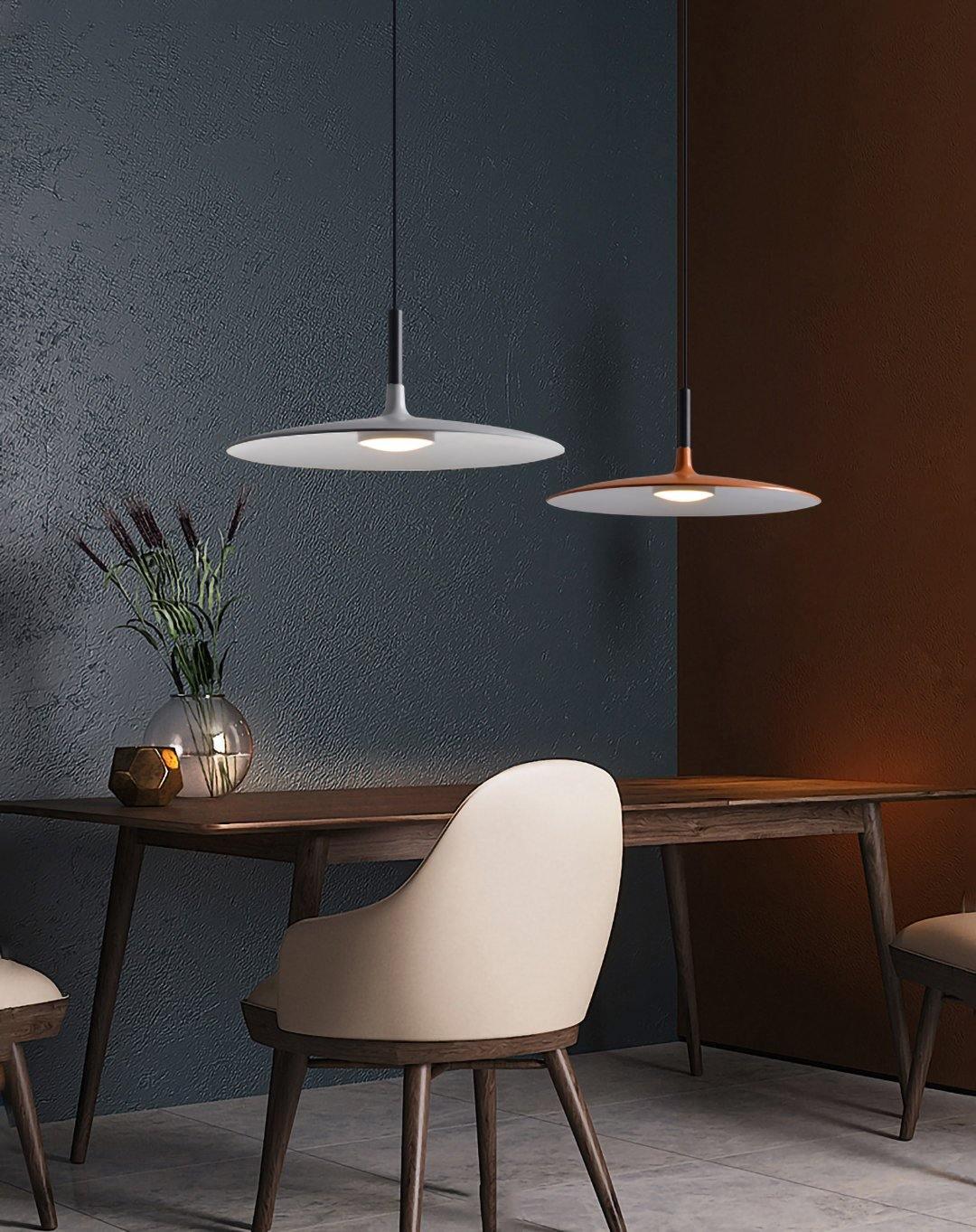 Lustra Pendant Lamp Aluminum Flat Disc