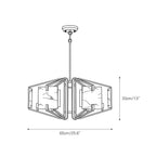 Plotuvys Postmodern Luxury Brass Alabaster Chandelier
