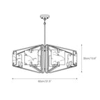 Plotuvys Postmodern Luxury Brass Alabaster Chandelier