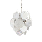 Aurora Chandelier Apricot Murano Glass Disc Layered Artistic
