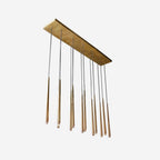 Chandelier with Polished Brass and Crystal Shades Minimalist