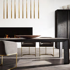 Chandelier with Polished Brass and Crystal Shades Minimalist