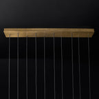 Chandelier with Polished Brass and Crystal Shades Minimalist