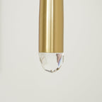 Chandelier Crystal Shade Brass Blackened Silver Luxe  Staircase