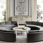 Chandelier Crystal Shade Brass Blackened Silver Luxe  Staircase