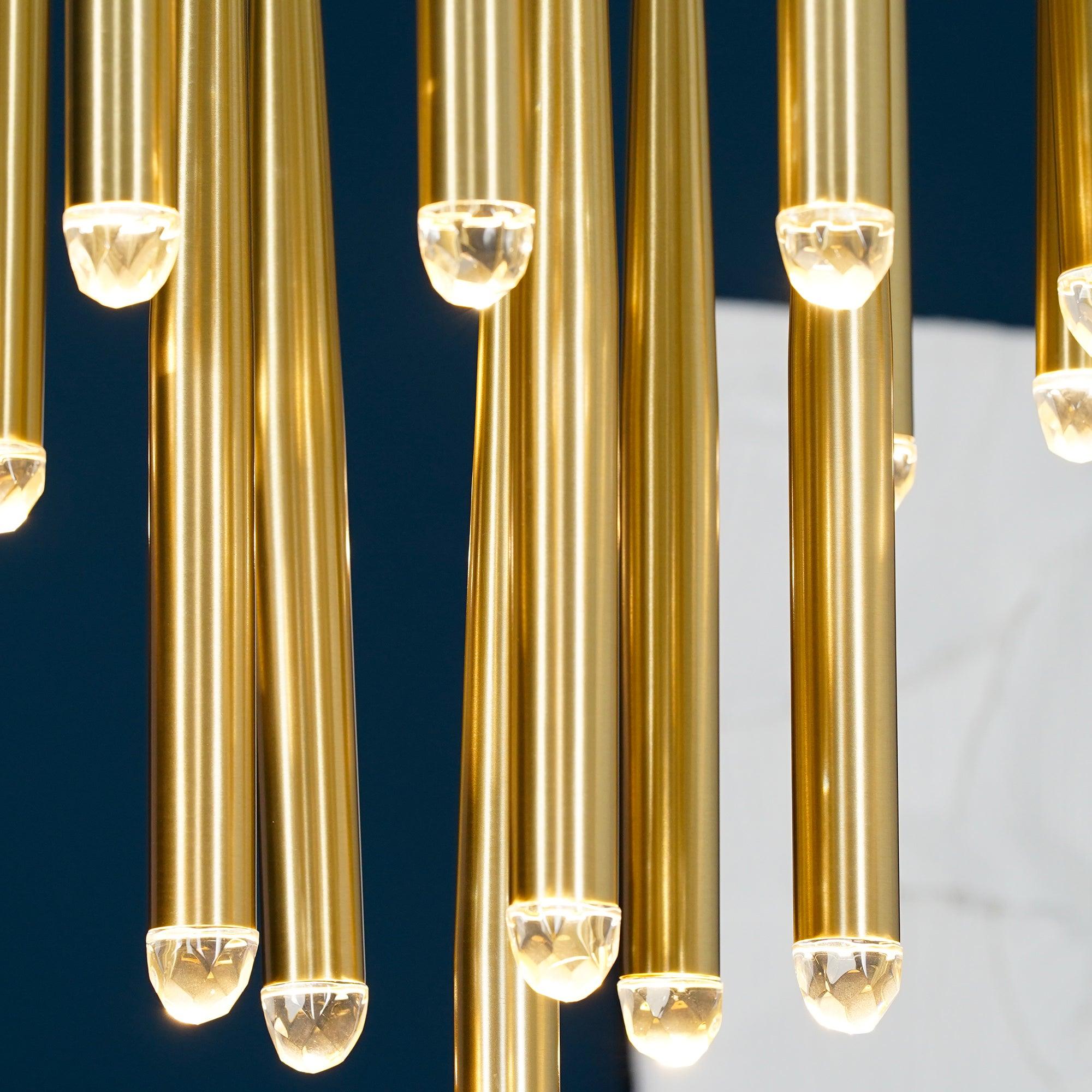 Chandelier Crystal Shade Brass Blackened Silver Luxe  Staircase