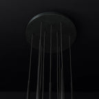 Chandelier Crystal Shade Brass Blackened Silver Luxe  Staircase