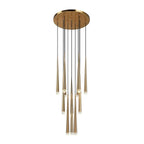 Chandelier Crystal Shade Brass Blackened Silver Luxe  Staircase