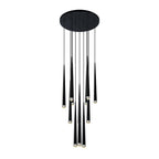 Chandelier Crystal Shade Brass Blackened Silver Luxe  Staircase