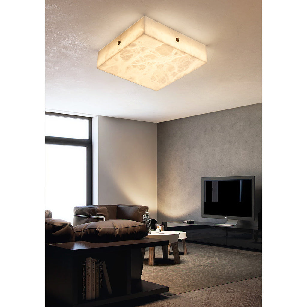 Rauduvys Modern Minimalist Alabaster  Ceiling Light