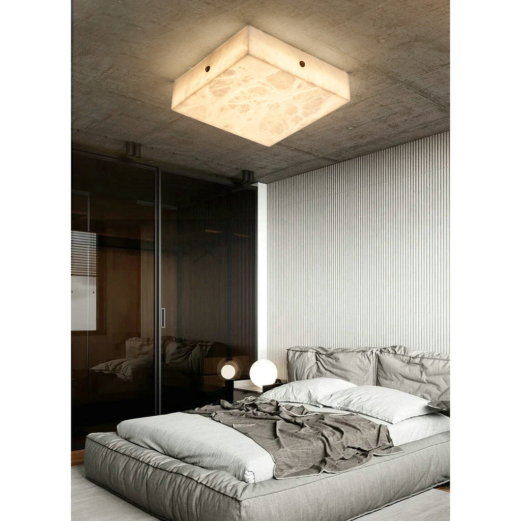 Rauduvys Modern Minimalist Alabaster  Ceiling Light