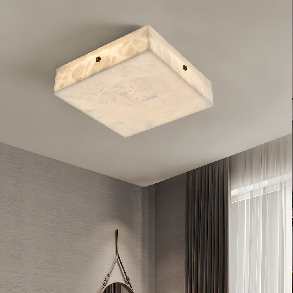 Rauduvys Modern Minimalist Alabaster  Ceiling Light