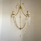 Qvistuvyo Individual Creativity Metal Glass Chandelier