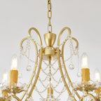 Qvistuvyo Individual Creativity Metal Glass Chandelier